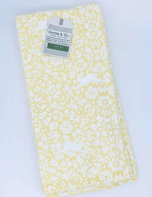 COTTON & CO. Spring Collection SET OF TWO 100% Cotton Kitchen Towels