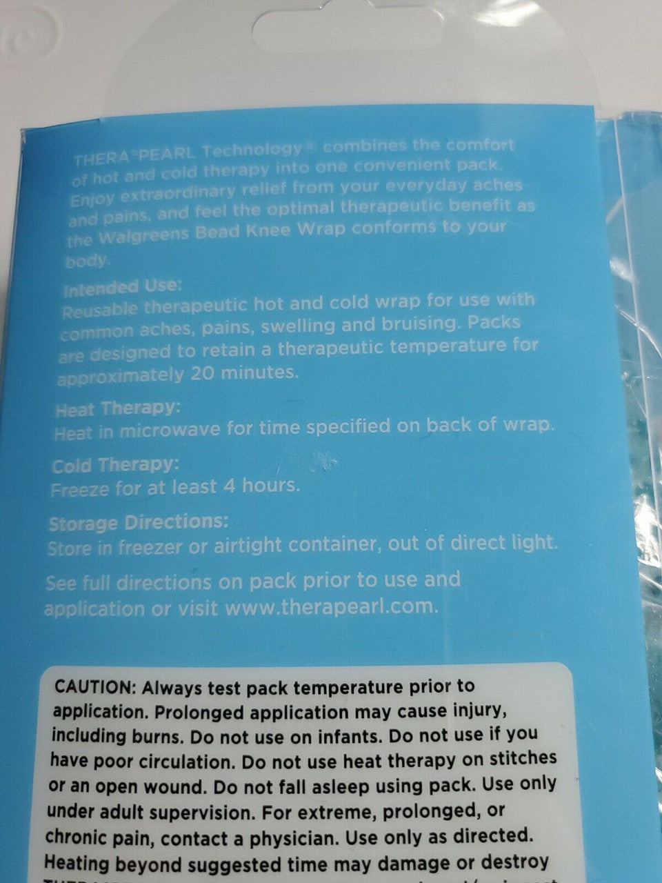 Bead Knee Wrap with Thera Pearl Technology Hot & Cold Therapy Adjustable Strap
