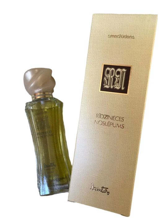 Dzintars Secret of Riga perfume bottle with cream cap and original packaging
