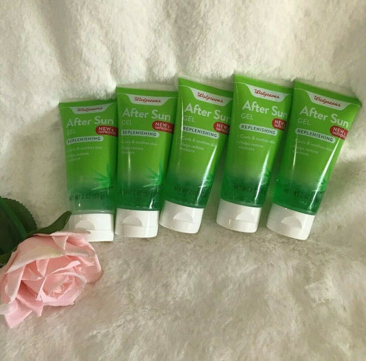 5 pc Aloe Vera Body Gel After Sun Moisturising sun damaged skin Travel Beach