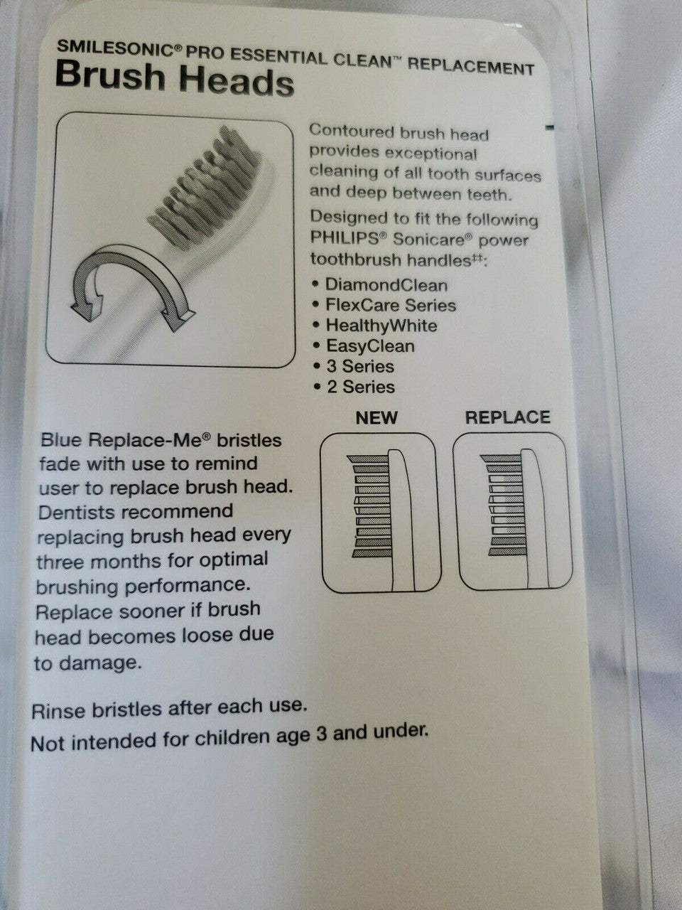 Walgreen 5x Sonic Replacement Brush Heads for Philips Sonicare - 931940