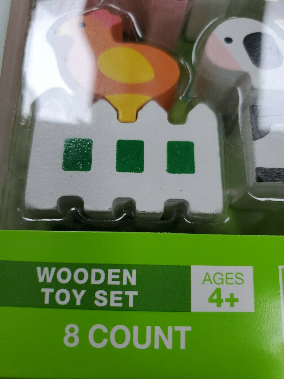Set of 8 Wooden stacking Farm blocks pig cow chicken sheep