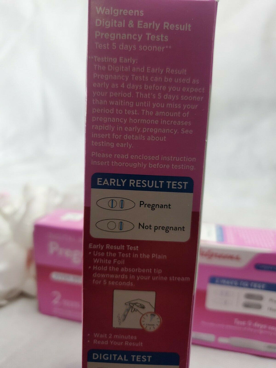 WALGREENS DIGITAL PREGNANCY TEST-2 TESTS IN BOX EXP 11/30/2023 Lot 2 packages