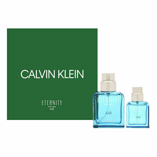 Eternity Air for Men 2-piece fragrance set with 3.4 oz and 1 oz Eau de Toilette sprays, shown with box