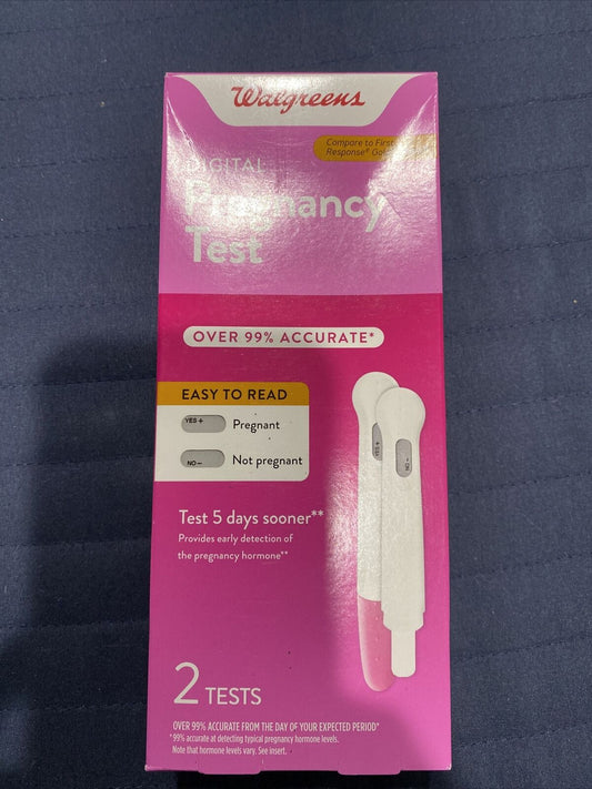 Walgreens Digital Pregnancy Test, Yes/No 2 Tests Exp 08/2022