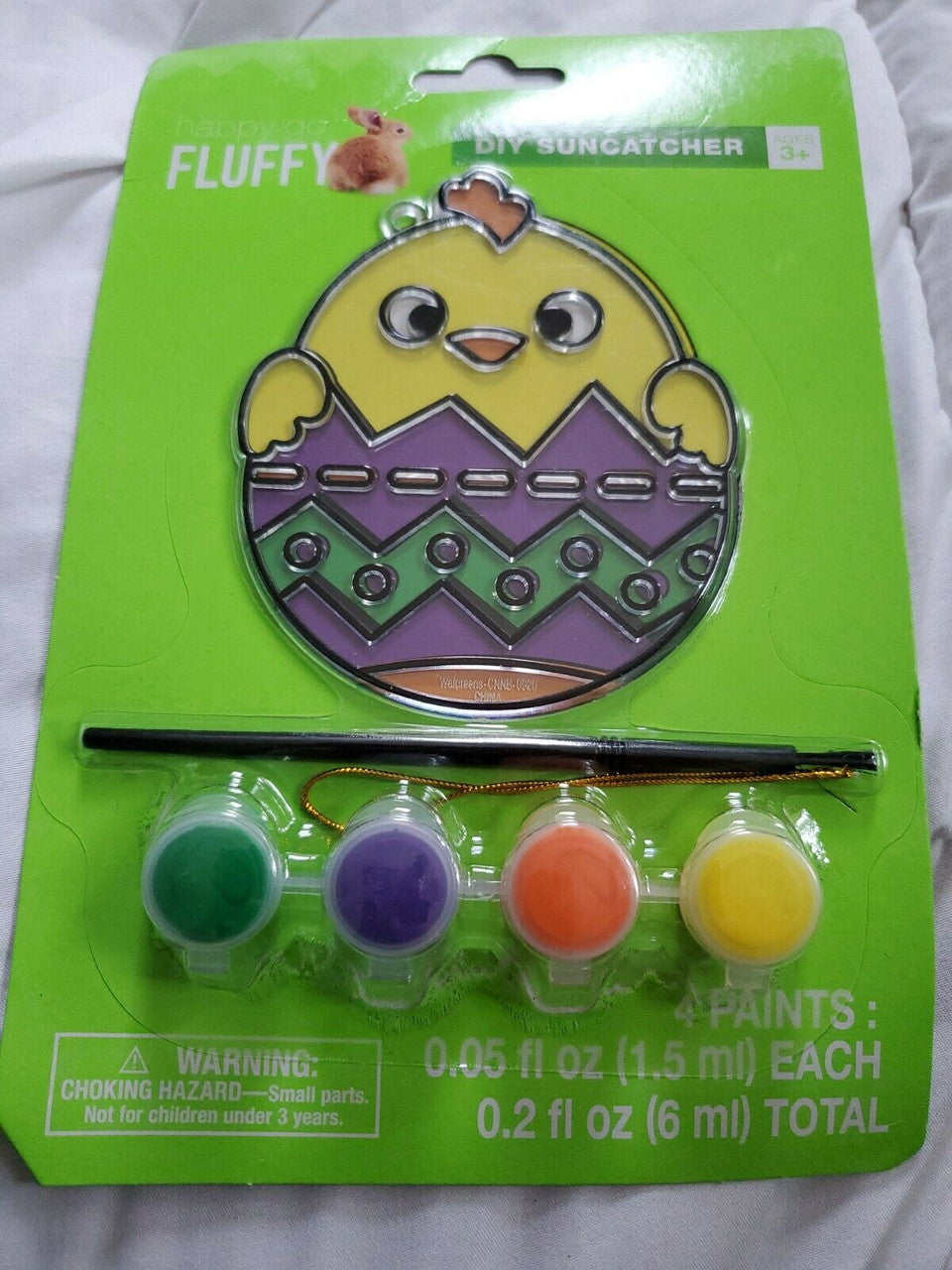 Fluffy Art baby chick's Children’s Make Your Own Fun Suncatchers Set 3+
