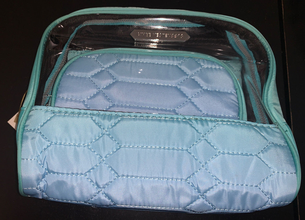 Aimee Kestenberg Set Of 3 Blue Ombre Diamond Quilt
