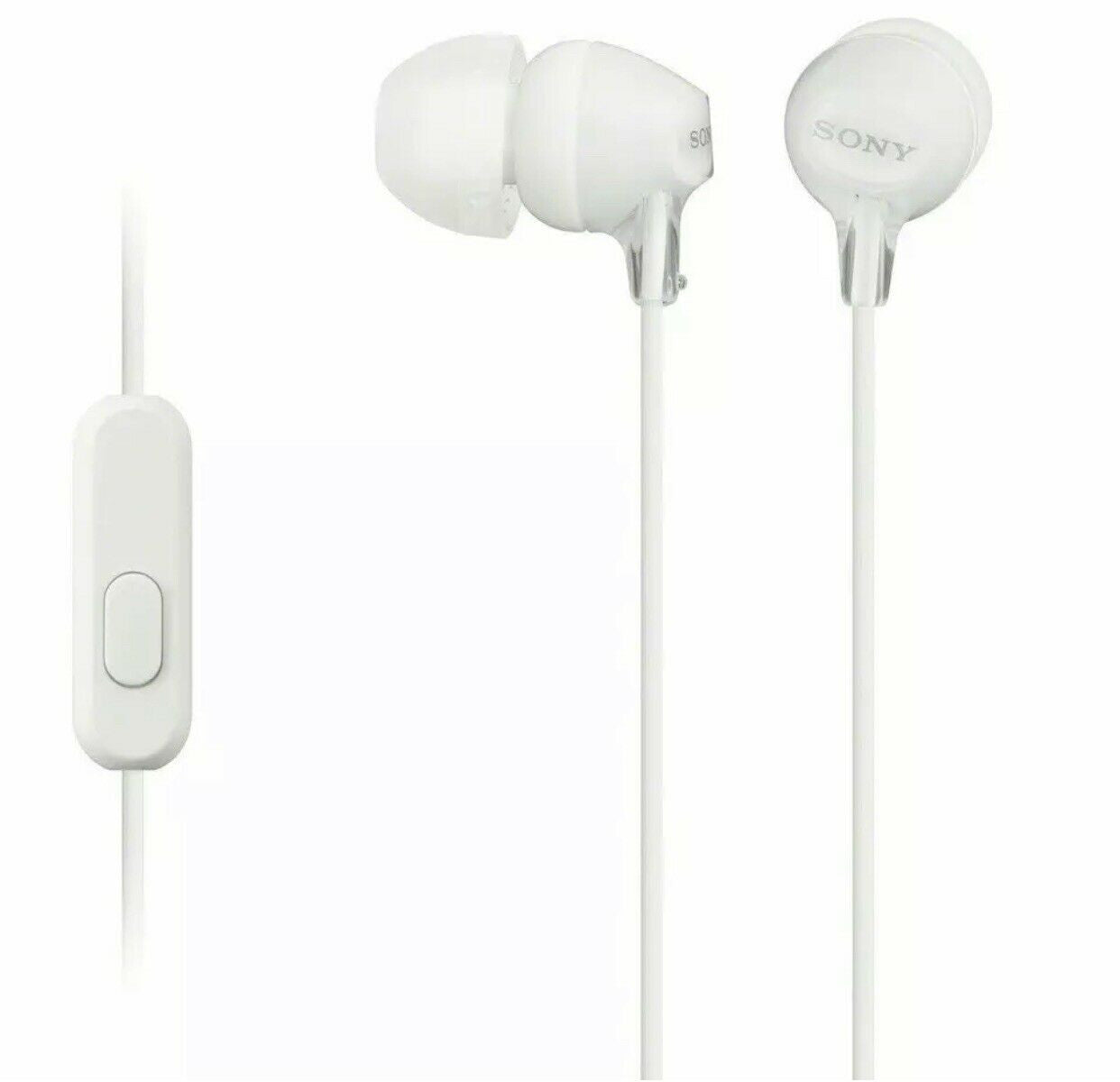 Sony MDR-EX15APW White In Ear Apple and Android Headphones with Microphone