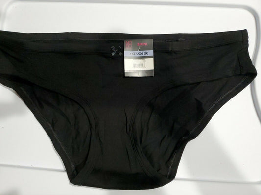 No Boundaries Women Bikini Bottom 2X Black Sheer Detail Lightweight Stretch
