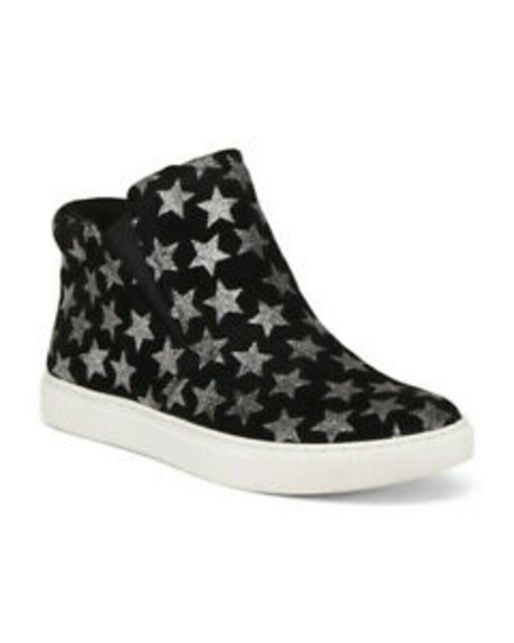 Leather Hightop Sneakers US 5.5 silver Stars KALVIN KENNETH COLE NEW YORK