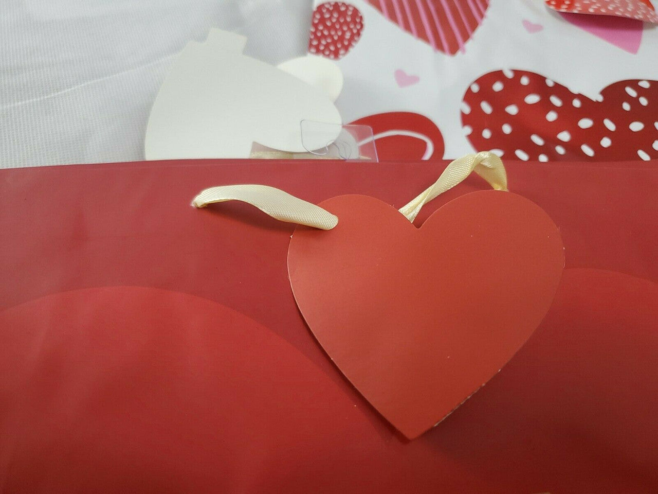 Valentine's Day Gift Bags Hearts 12x12 in Lot Of 14 Bags Assorted