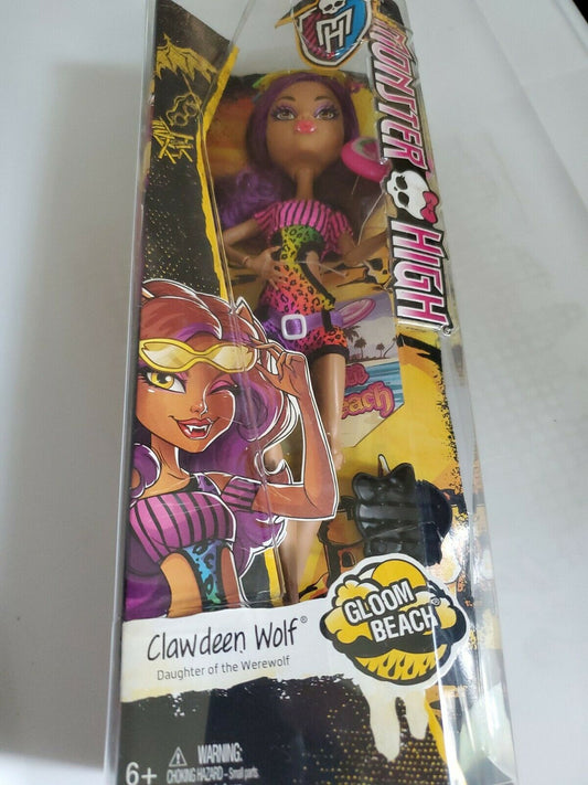 Monster High Clawdeen Wolf Doll GLOOM BEACH Bathing Suit Frisbee Werewolf
