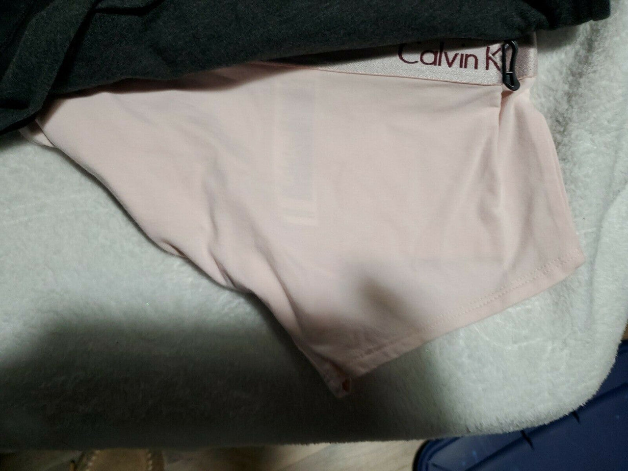 Calvin Klein 3 Pack Black Gray Heather Boyshort Panties Small