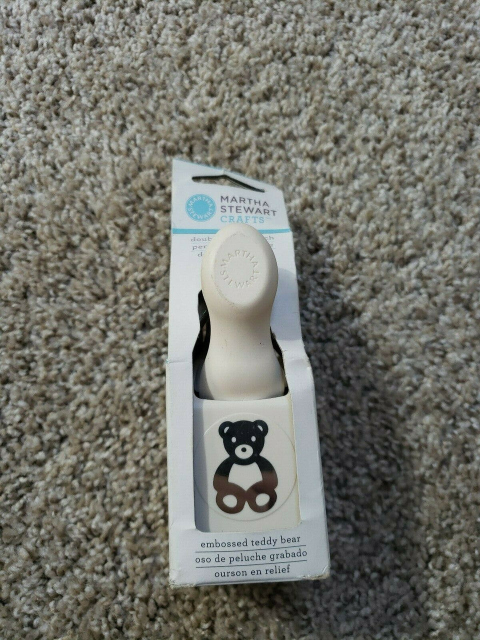 Martha Stewart TEDDY BEAR PUNCH Embossed Double Craft