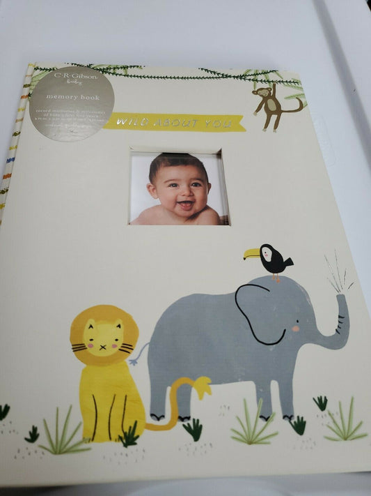 WILD ABOUT YOU  CR Gibson First 5 Years Baby Album / Memory Book / Keepsake