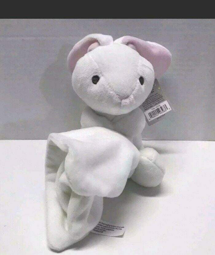 Moon & Stars White Bunny Rabbit Lovey Security Blanket Plush