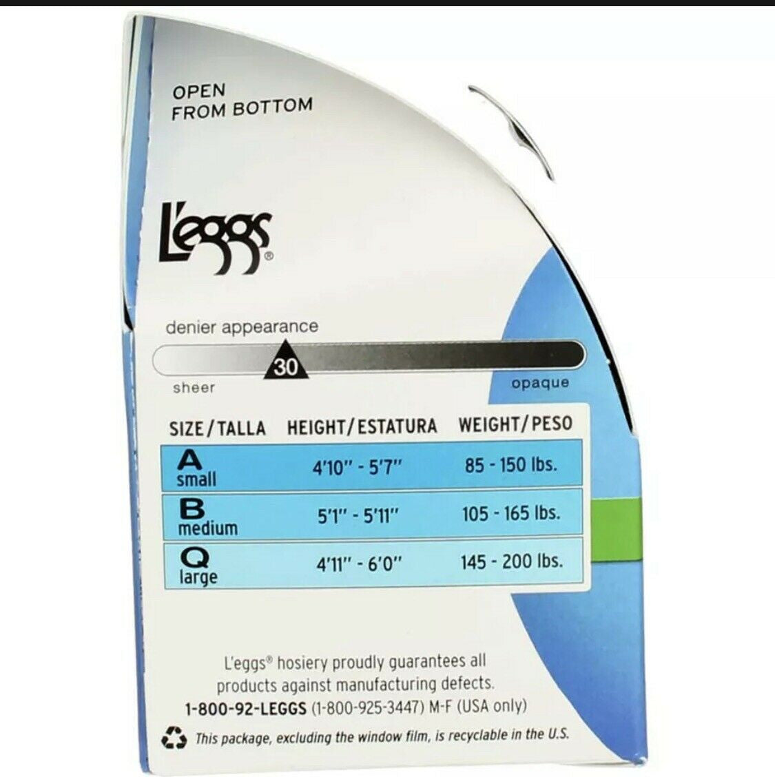 L'eggs Sheer Energy Control Top Pantyhose, Suntan 65210, Size Q, Reinforced Toe