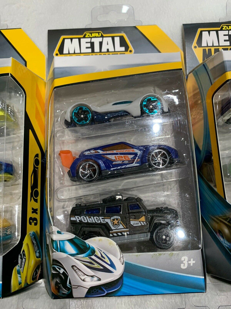 (7) Different ZURU Metal Machines Die-Cast Vehicles 3 Pack Ultimate Racing Pack