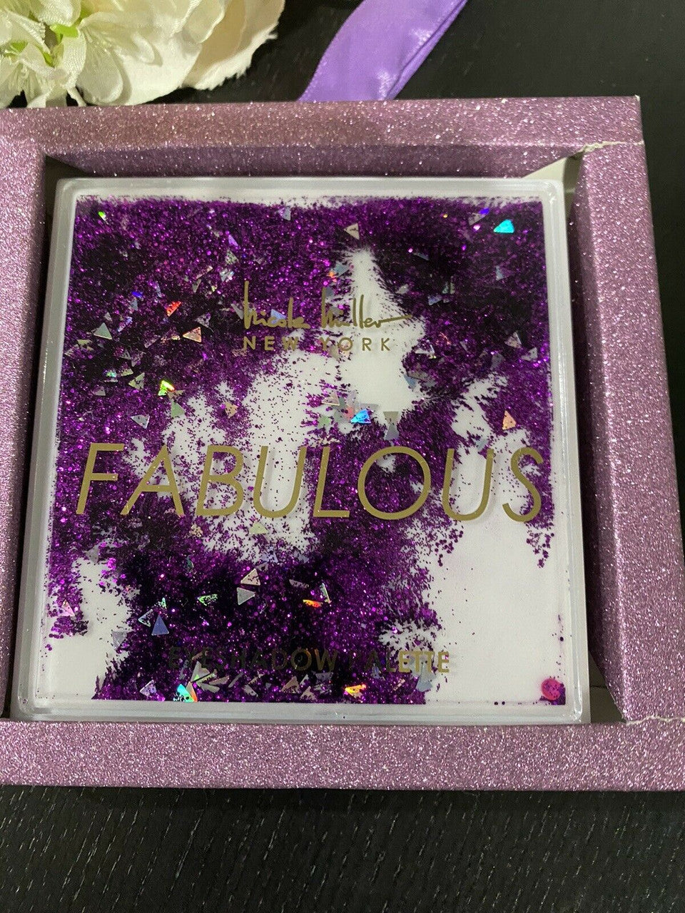 Nicole Miller NY Fabulous Eyeshadow Palette compact mirror cute box