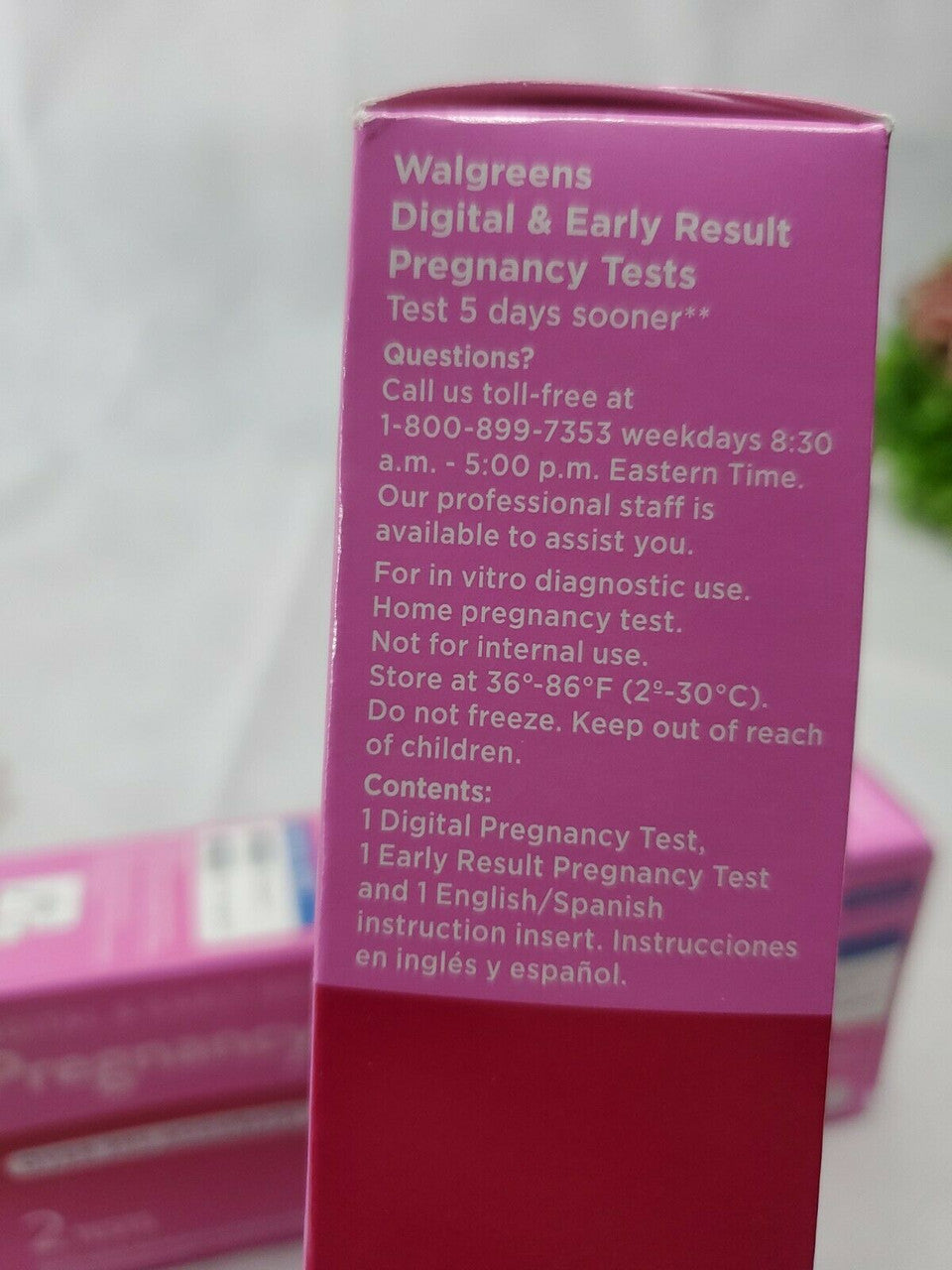 WALGREENS DIGITAL PREGNANCY TEST-2 TESTS IN BOX EXP 11/30/2023 Lot 2 packages