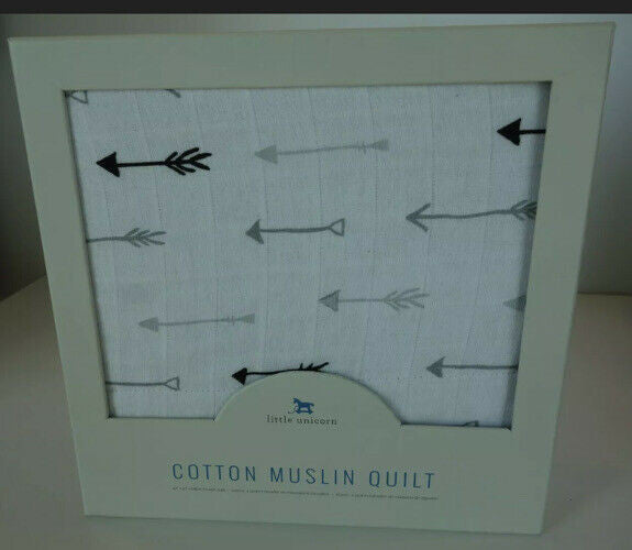 Little Unicorn Cotton Muslin Baby Quilt Blanket 47x47