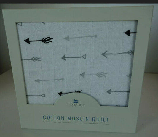 Little Unicorn Cotton Muslin Baby Quilt Blanket 47x47