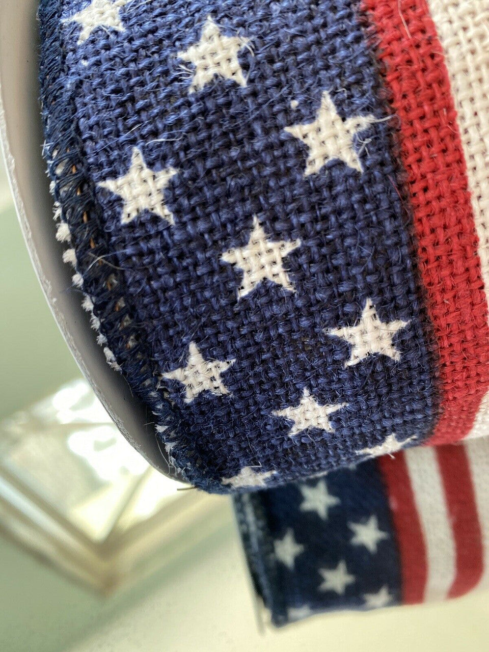 Tommy Bahama US American  Flag Decorative Ribbon Spool 10yds 4” Wide