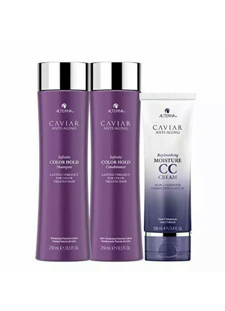 Alterna Caviar Anti-Aging Infinite Color Hold Holiday Kit Shampoo 8.5 oz + Co...