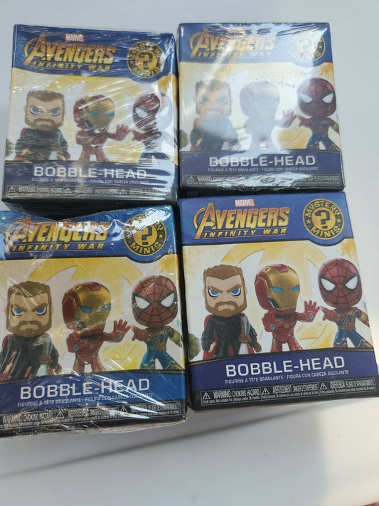 Lot of 4 Marvel AVENGERS INFINITY WAR Bobble Head Mystery Minis