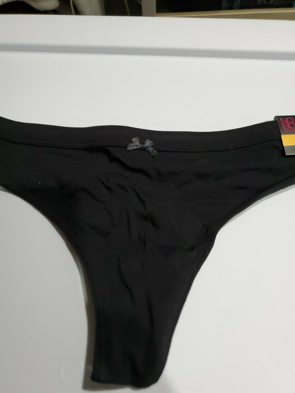 No Boundaries Women Cotton Thong Panty Black M ( 6 )