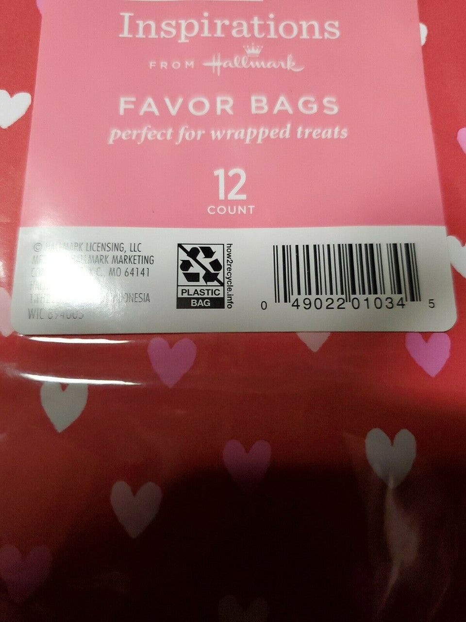 Inspirations From Hallmark Favor Bags Perfect For Wrapped Treats 12 pc Valentine