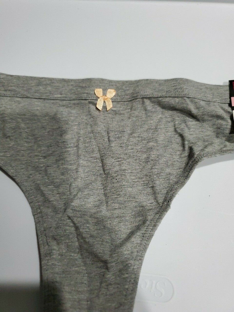 No Boundaries Women Cotton Thong Panty Gray Heather  L /G ( 7 )