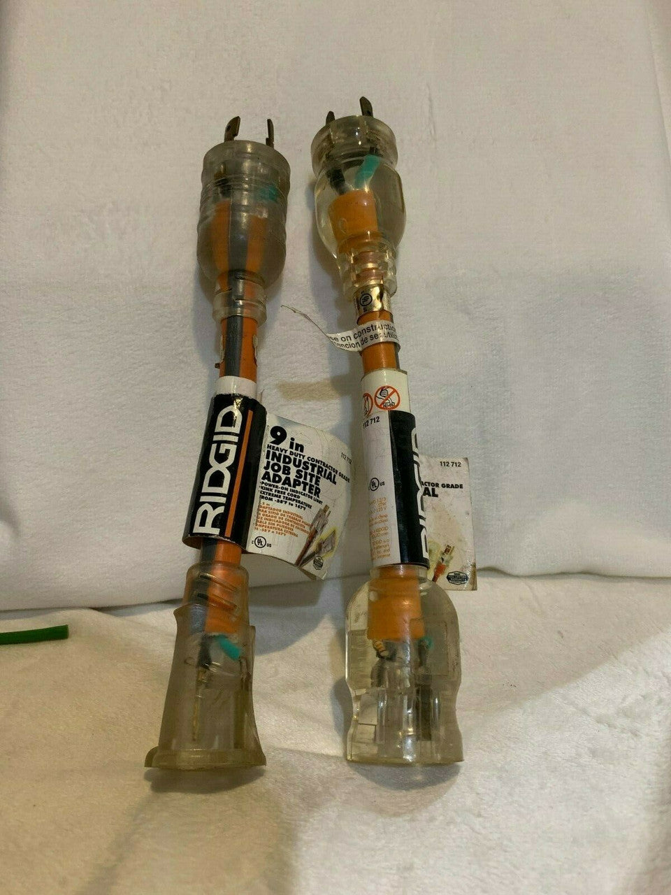 Set of 2 Ridgid 9” Industrial Job Site Adapter 12 Gauge