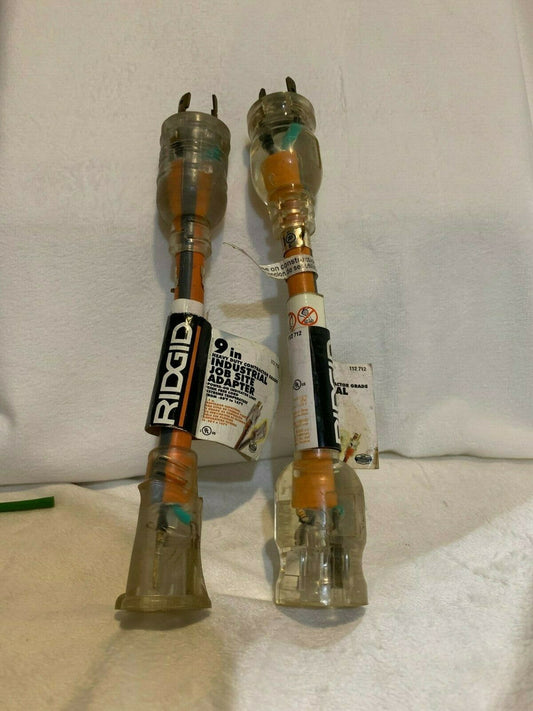Set of 2 Ridgid 9” Industrial Job Site Adapter 12 Gauge