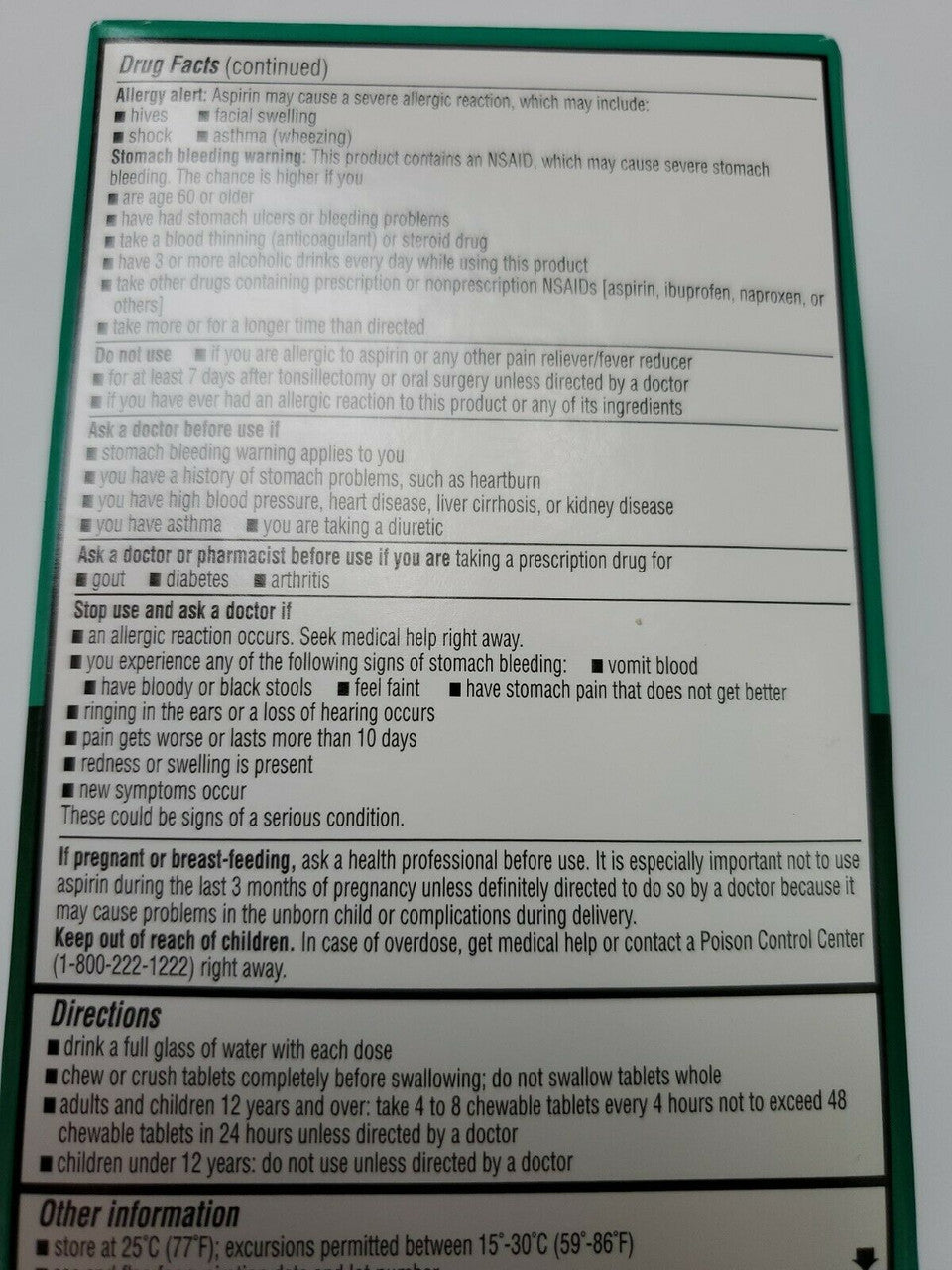 Walgreens Value Size Aspirin 81 mg NSAID Chewable Cherry Flavor Exp 2023
