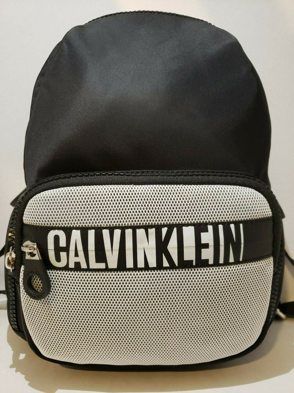 Calvin Klein Black and White Backpack Stylish Solid