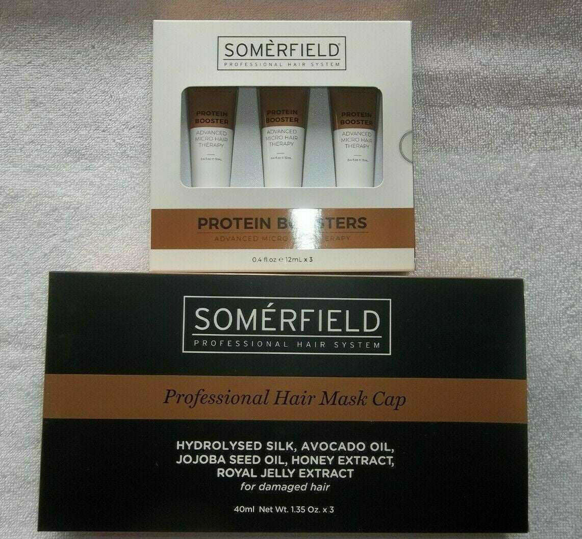 Somerfield Professional Hair System Mask Caps And (3) Protein Boosters