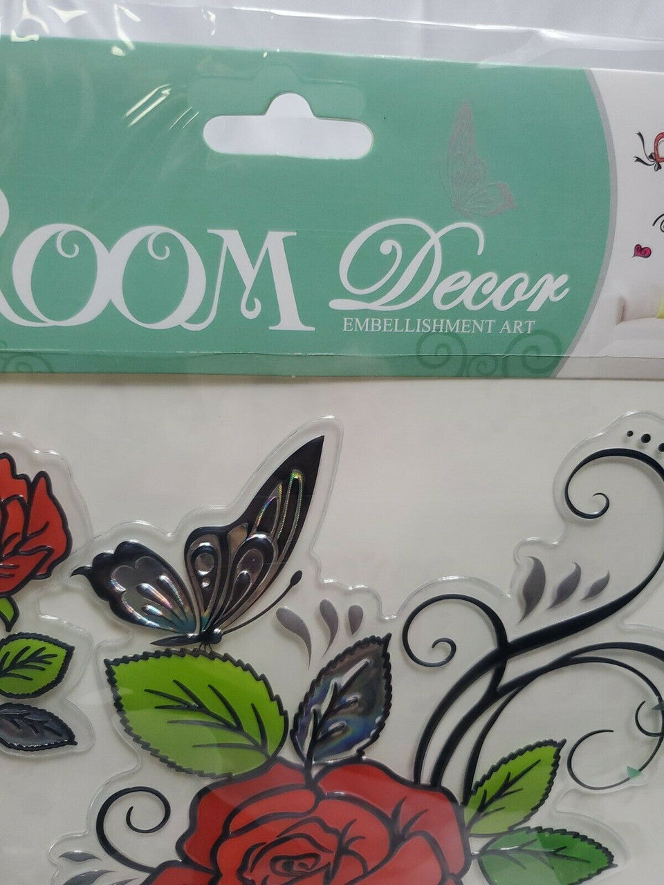 KBI DESIGNS Floral Wall Stickers Room Home Decor Removable LOT OF 3 PACKAGES