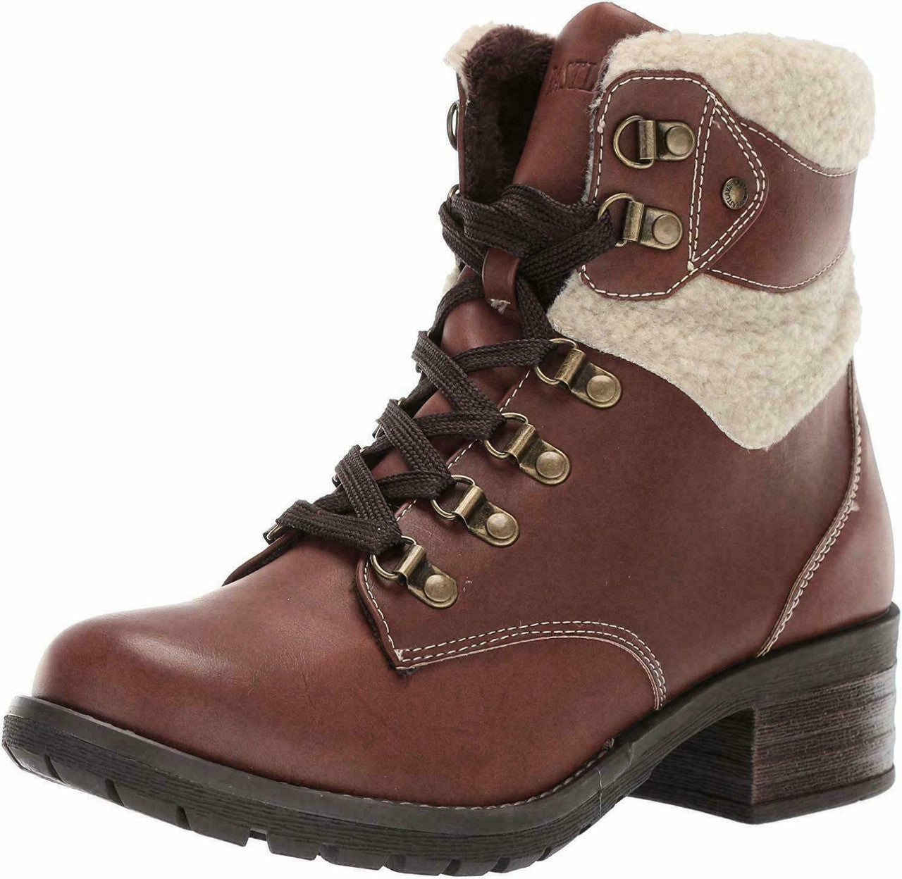 EASTLAND Women Frankie Fashion Alpine Shearling Boot Size 6  Tan