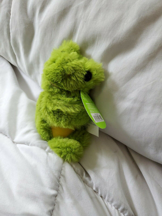 Stuffed Animal FLUFFY FROG WRIST WRAP for Age 3+  5.5 " /  14 cm