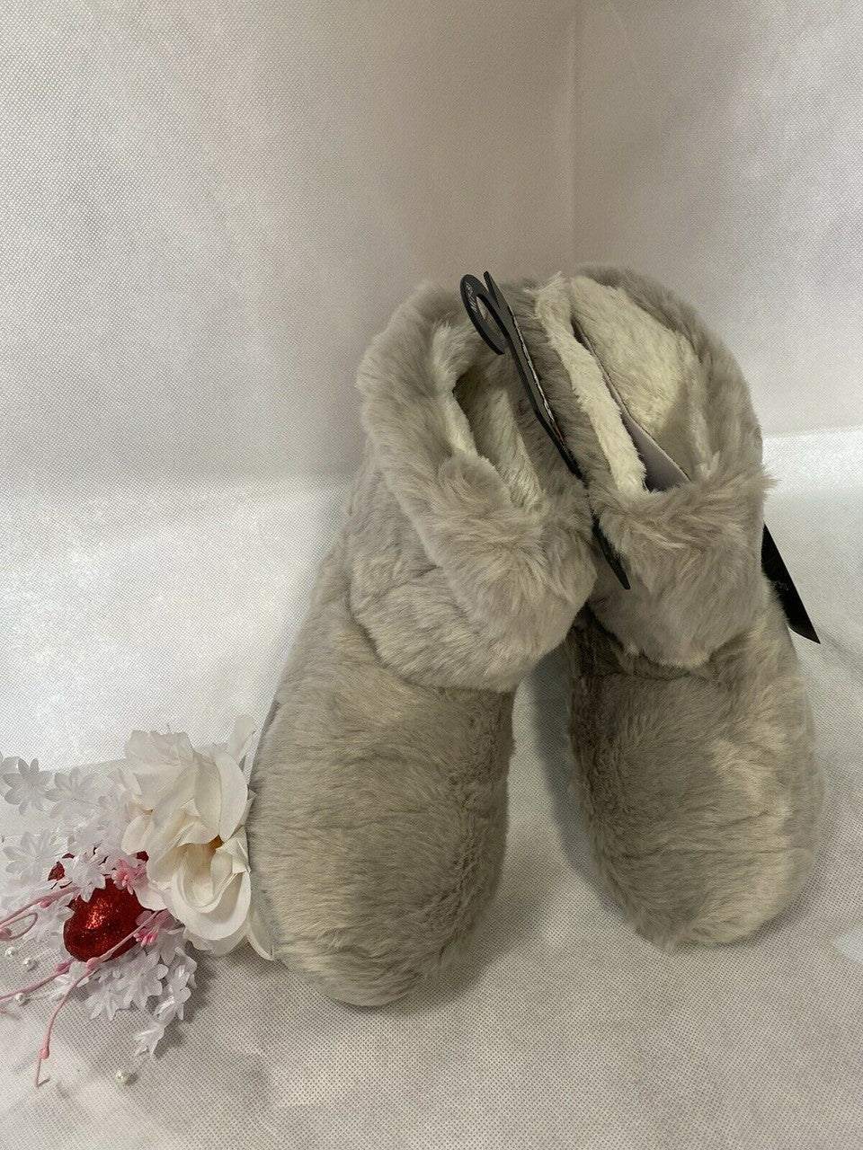 Cuddl Duds CD20268 Grey w/white M (7 / 8 ) Wavy Notch Fur Boots