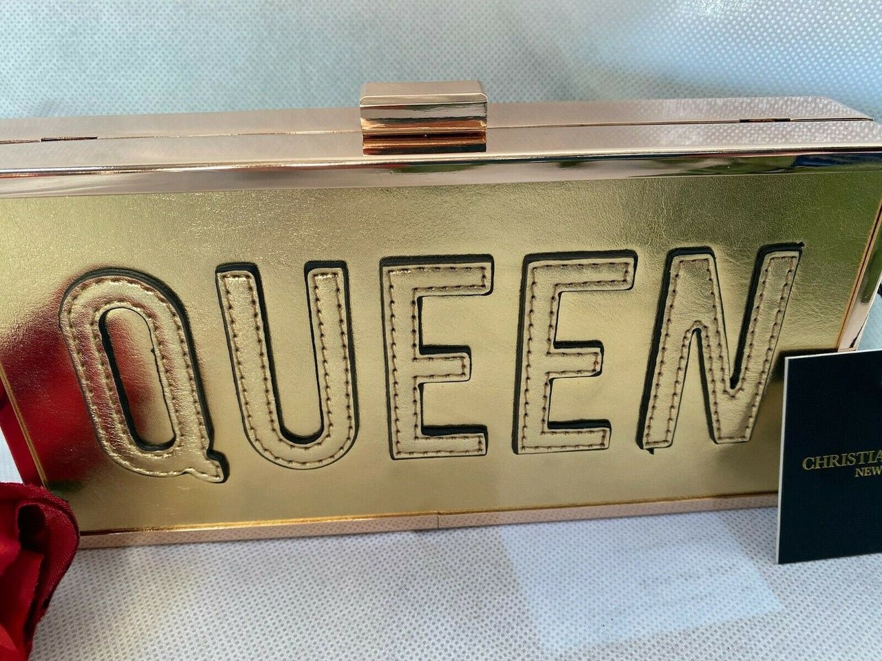 Jenny Minaudiere Christian Siriano Women Box Purse Queen Chain Strap