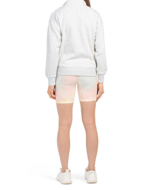 PINK ROSE Juniors Pullover Top WITH Tie Dye Bike Shorts S M L