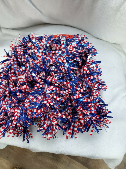 Red Blue White Striped Patriots Garland 6 Feet