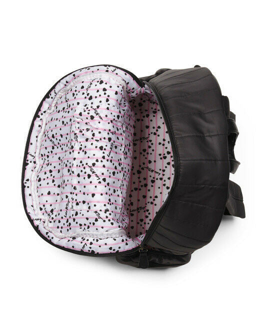 Large Quilted Nylon Pink FUSHIA Backpack 12" x 7" AND Wristlet  LUV BETSEY
