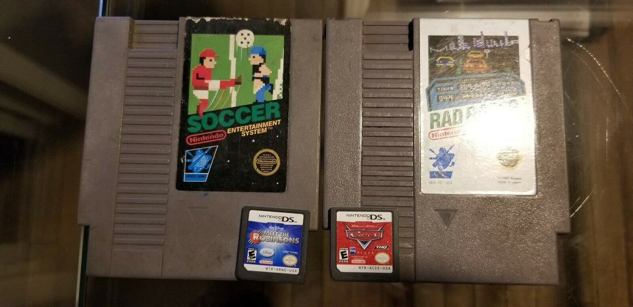 Lot of 4 RAD RACER SOCCER Nintendo DS CARS MEET ROBINSONS as is