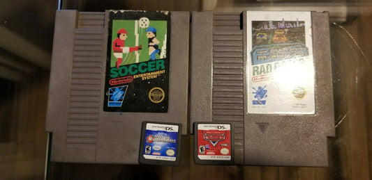 Lot of 4 RAD RACER SOCCER Nintendo DS CARS MEET ROBINSONS as is