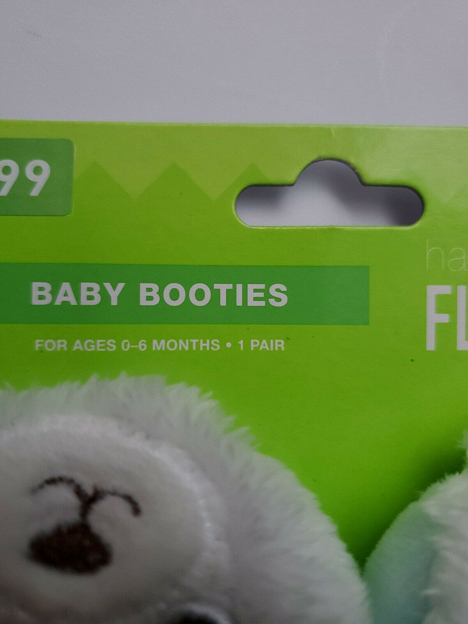 Happy Go Fluffy Baby Booties Bunny My 1st Easter Infant 0-6 Months