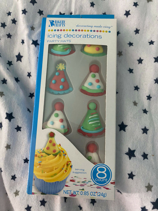 Bakery Crafts Icing Decorations Party Hats 0.85oz
