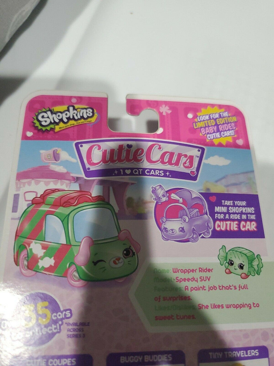 Shopkins Cutie Cars QT3-08 Wrapper Rider Series 3